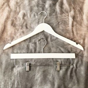 White Wooden Shirt and Skirt Hangers